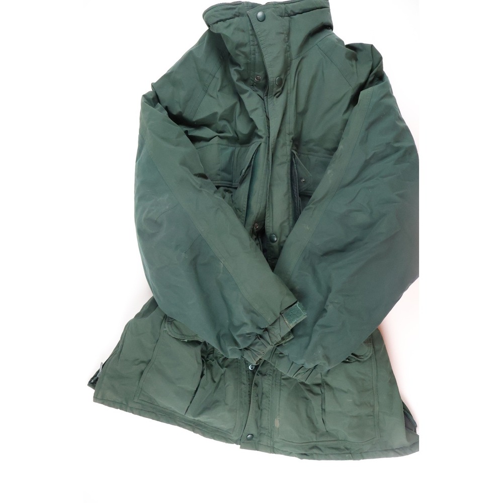 Mens Parka Jacket Heavyweight Utility Multi Pocket Green XL